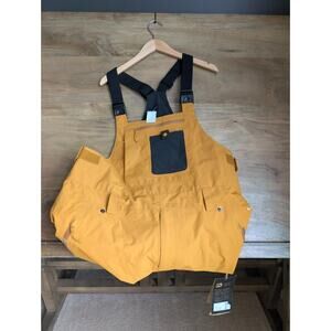 Flylow Snow Ski Baker Bib Mens 2XL Mustard Insulated Adjustable Strap 1820 NWT